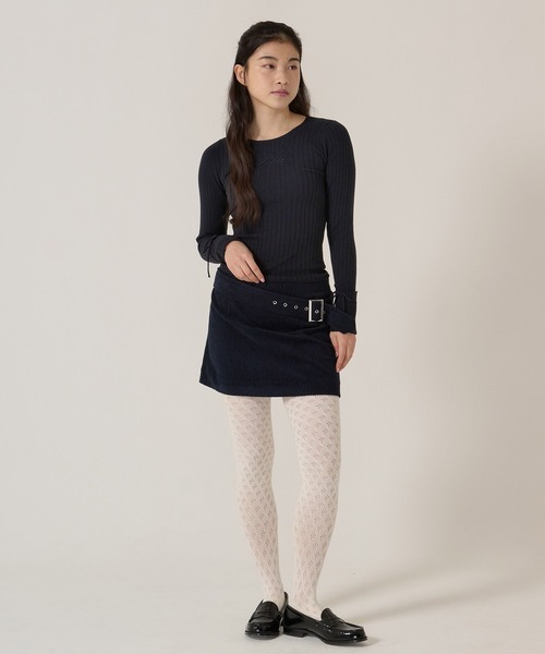 TINA：JOJUN（ティーナジョジュン）の「刺繍入り ワイド リブ ニット プルオーバー TINA：JOJUN（ニット/セーター・レディース・アイボリー/オリーブ・M）」の18枚目の写真