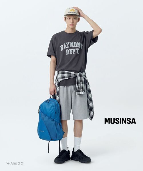 HELLO SUNRISE(ハローサンライズ)の「Two Tone Washed OG Logo 6panel Cap_Oatmeal Beige & Charcoal(キャップ・レディース・ベージュ・OS)」の8枚目の写真