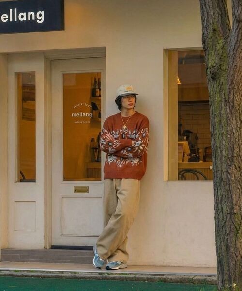 HELLO SUNRISE(ハローサンライズ)の「Two Tone Washed OG Logo 6panel Cap_Oatmeal Beige & Charcoal(キャップ・レディース・ベージュ・OS)」の9枚目の写真