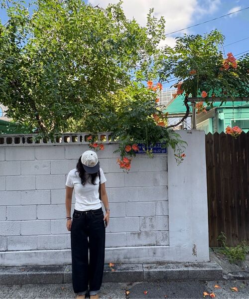 HELLO SUNRISE(ハローサンライズ)の「Two Tone Washed OG Logo 6panel Cap_Oatmeal Beige & Charcoal(キャップ・レディース・ベージュ・OS)」の18枚目の写真