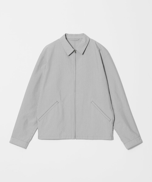 Steven Alan(スティーブンアラン)の「<Steven Alan> C/PE マイクロチェック ワーク ブルゾン(ブルゾン・メンズ・ネイビー/ライトグレー・XL/L/M/S)」の1枚目の写真