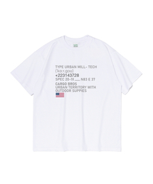 (ビッグサイズ) テックポイント半袖Tシャツ (ホワイト)