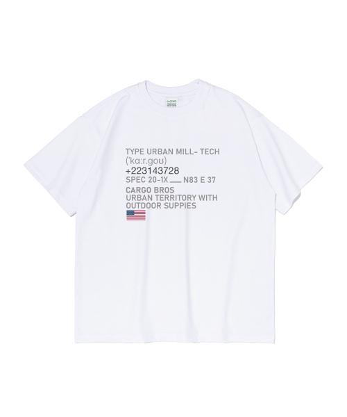 CARGOBROS(カーゴブロス)の「(ビッグサイズ) テックポイント半袖Tシャツ (ホワイト)(Tシャツ/カットソー・メンズ・その他・FREE)」の1枚目の写真