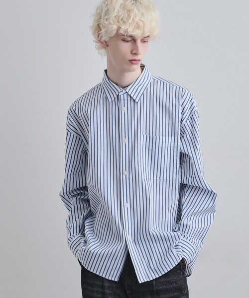 tk.TAKEO KIKUCHI(ティーケータケオキクチ)の「【選べる7色】アソートブロードシャツ(シャツ/ブラウス・メンズ・ライトブルー/ホワイト/ネイビー系1/グレー系1/ホワイト系3/チャコールグレー/ブルー系7・04/03/02)」の1枚目の写真