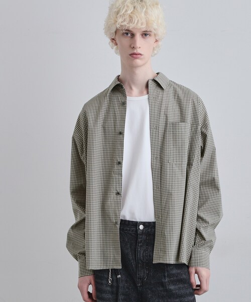 tk.TAKEO KIKUCHI(ティーケータケオキクチ)の「【選べる7色】アソートブロードシャツ(シャツ/ブラウス・メンズ・ライトブルー/ホワイト/ネイビー系1/グレー系1/ホワイト系3/チャコールグレー/ブルー系7・04/03/02)」の4枚目の写真