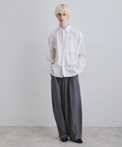 tk.TAKEO KIKUCHI（ティーケータケオキクチ）の「【選べる7色】アソートブロードシャツ（シャツ/ブラウス・メンズ・ライトブルー/ホワイト/ネイビー系1/グレー系1/ホワイト系3/チャコールグレー/ブルー系7・04/03/02）」の17枚目の写真