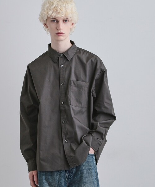 tk.TAKEO KIKUCHI（ティーケータケオキクチ）の「【選べる7色】アソートブロードシャツ（シャツ/ブラウス・メンズ・ライトブルー/ホワイト/ネイビー系1/グレー系1/ホワイト系3/チャコールグレー/ブルー系7・04/03/02）」の20枚目の写真