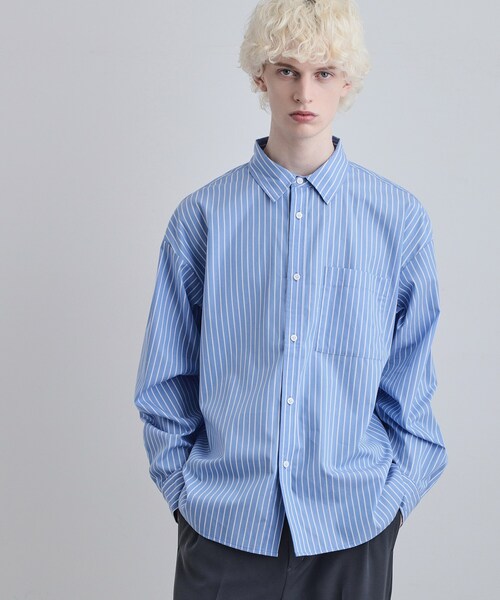 tk.TAKEO KIKUCHI(ティーケータケオキクチ)の「【選べる7色】アソートブロードシャツ(シャツ/ブラウス・メンズ・ライトブルー/ホワイト/ネイビー系1/グレー系1/ホワイト系3/チャコールグレー/ブルー系7・04/03/02)」の16枚目の写真