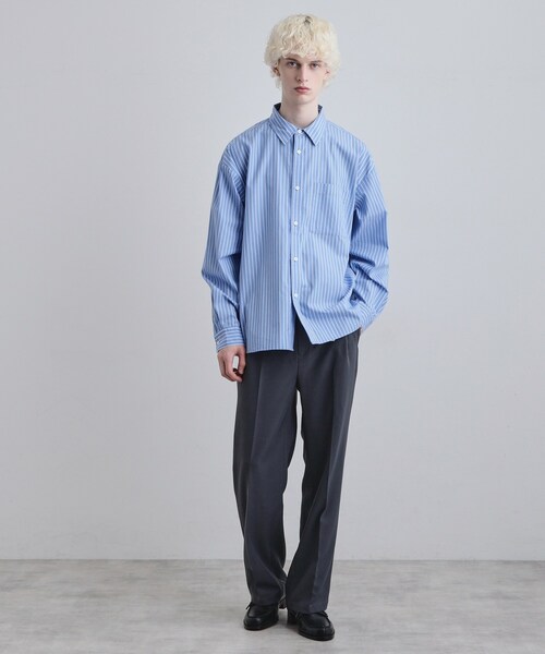 tk.TAKEO KIKUCHI(ティーケータケオキクチ)の「【選べる7色】アソートブロードシャツ(シャツ/ブラウス・メンズ・ライトブルー/ホワイト/ネイビー系1/グレー系1/ホワイト系3/チャコールグレー/ブルー系7・04/03/02)」の17枚目の写真