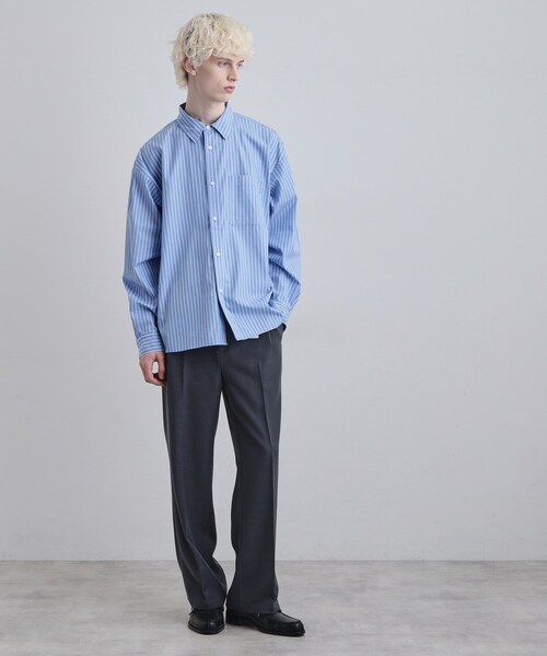 tk.TAKEO KIKUCHI(ティーケータケオキクチ)の「【選べる7色】アソートブロードシャツ(シャツ/ブラウス・メンズ・ライトブルー/ホワイト/ネイビー系1/グレー系1/ホワイト系3/チャコールグレー/ブルー系7・04/03/02)」の18枚目の写真