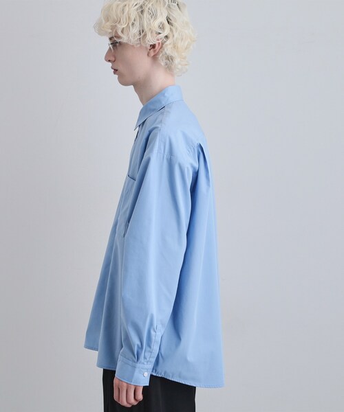 tk.TAKEO KIKUCHI（ティーケータケオキクチ）の「【選べる7色】アソートブロードシャツ（シャツ/ブラウス・メンズ・ライトブルー/ホワイト/ネイビー系1/グレー系1/ホワイト系3/チャコールグレー/ブルー系7・04/03/02）」の21枚目の写真