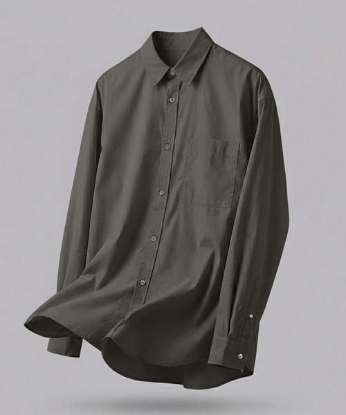 tk.TAKEO KIKUCHI（ティーケータケオキクチ）の「【選べる7色】アソートブロードシャツ（シャツ/ブラウス・メンズ・ライトブルー/ホワイト/ネイビー系1/グレー系1/ホワイト系3/チャコールグレー/ブルー系7・04/03/02）」の3枚目の写真