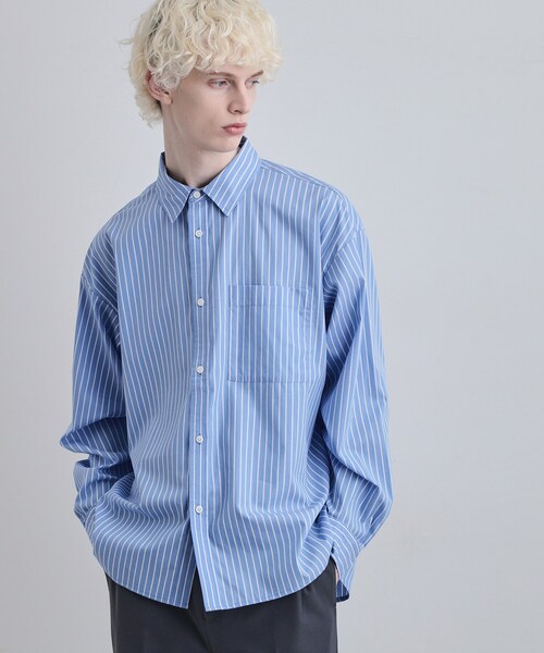 tk.TAKEO KIKUCHI（ティーケータケオキクチ）の「【選べる7色】アソートブロードシャツ（シャツ/ブラウス・メンズ・ライトブルー/ホワイト/ネイビー系1/グレー系1/ホワイト系3/チャコールグレー/ブルー系7・04/03/02）」の14枚目の写真