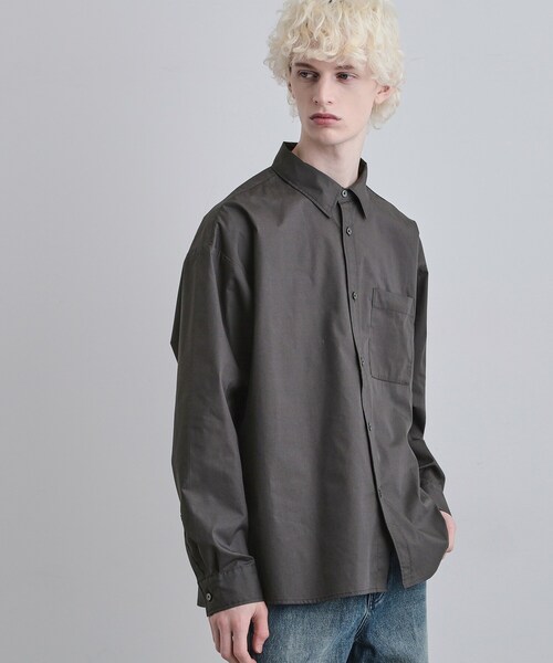 tk.TAKEO KIKUCHI（ティーケータケオキクチ）の「【選べる7色】アソートブロードシャツ（シャツ/ブラウス・メンズ・ライトブルー/ホワイト/ネイビー系1/グレー系1/ホワイト系3/チャコールグレー/ブルー系7・04/03/02）」の10枚目の写真