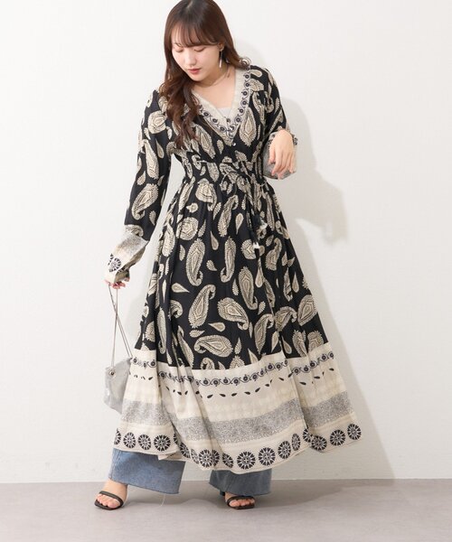 Remind me and forever（リマインドミーアンドフォーエバー）の「【India series】【nane/WEB限定】エスニック柄マキシワンピース（ワンピース・レディース・グリーン/ブラック・FREE）」の11枚目の写真