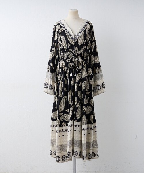 Remind me and forever（リマインドミーアンドフォーエバー）の「【India series】【nane/WEB限定】エスニック柄マキシワンピース（ワンピース・レディース・グリーン/ブラック・FREE）」の20枚目の写真