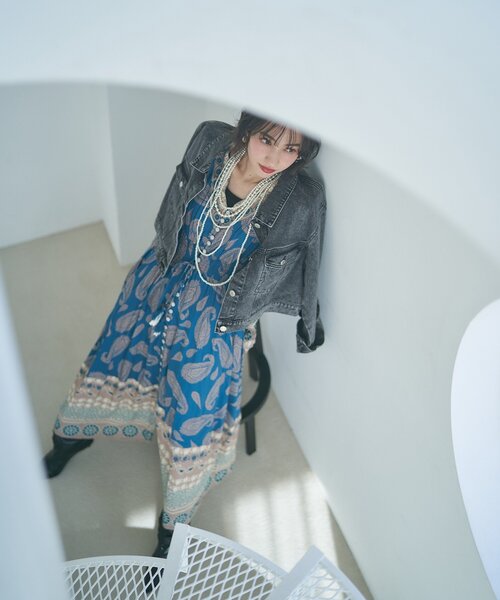 Remind me and forever(リマインドミーアンドフォーエバー)の「【India series】【nane/WEB限定】エスニック柄マキシワンピース(ワンピース・レディース・グリーン/ブラック・FREE)」の20枚目の写真