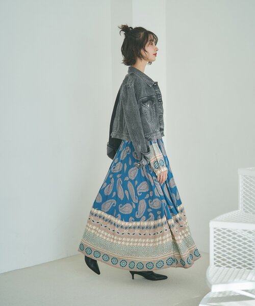 Remind me and forever(リマインドミーアンドフォーエバー)の「【India series】【nane/WEB限定】エスニック柄マキシワンピース(ワンピース・レディース・グリーン/ブラック・FREE)」の12枚目の写真
