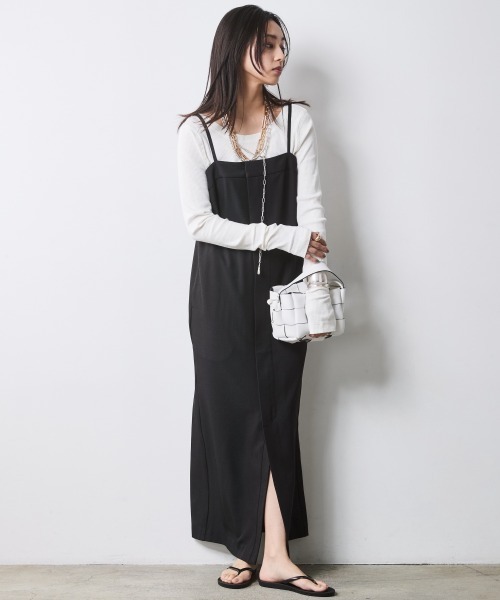 CHIC STYLE(シックスタイル)の「テレコロングスリーブプルオーバー<大きいサイズ有>シックスタイル(Tシャツ/カットソー・レディース・ブラック/オフホワイト/グレー・M/L/LL/3L/4L/5L)」の13枚目の写真