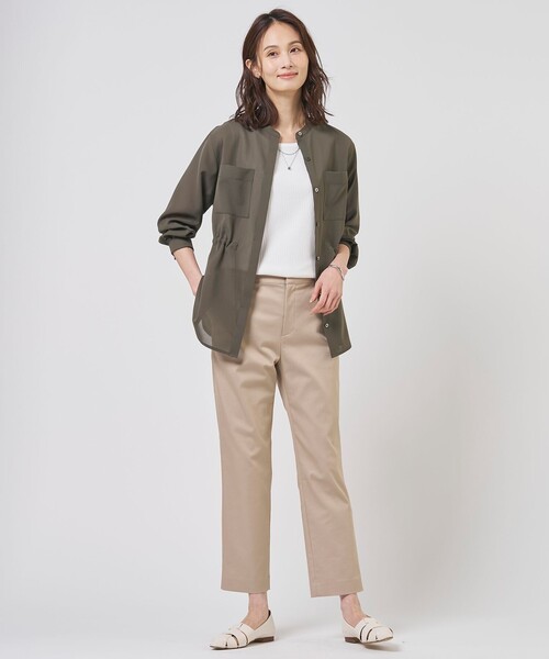 J.PRESS(ジェイプレス)の「針抜きフライス ノースリーブ カットソー(Tシャツ/カットソー・レディース・ホワイト系/ライトグレー系/ブラック系・T15/T13)」の17枚目の写真