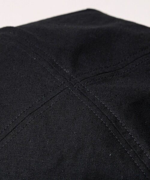 GLOSTER（グロスター）の「【大人カジュアルに映える】COTTON LINEN BIG CASKET（キャスケット・メンズ・ブラック/キナリ・FREE）」の7枚目の写真