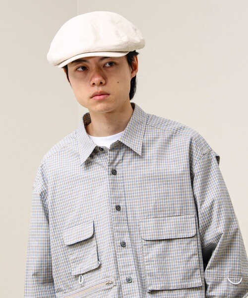 GLOSTER（グロスター）の「【大人カジュアルに映える】COTTON LINEN BIG CASKET（キャスケット・メンズ・ブラック/キナリ・FREE）」の17枚目の写真