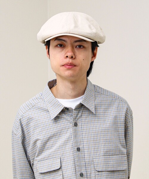 GLOSTER（グロスター）の「【大人カジュアルに映える】COTTON LINEN BIG CASKET（キャスケット・メンズ・ブラック/キナリ・FREE）」の19枚目の写真