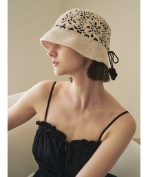 ALLINCOMPLETE（オールインコンプリート）の「マノン タイド クロシェハット (アイボリー)（ハット）」