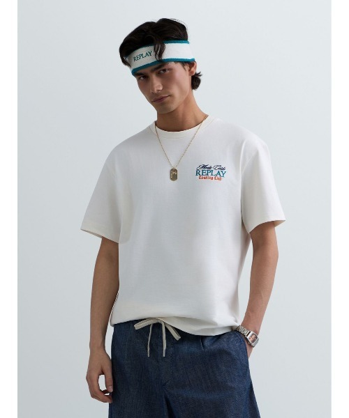 REPLAY(リプレイ)の「REPLAY × Monte Carlo Country Club オーバーサイズ Tシャツ(Tシャツ/カットソー・メンズ・ベージュ/ホワイト・LARGE/MEDIUM/SMALL/X-LARGE)」の3枚目の写真