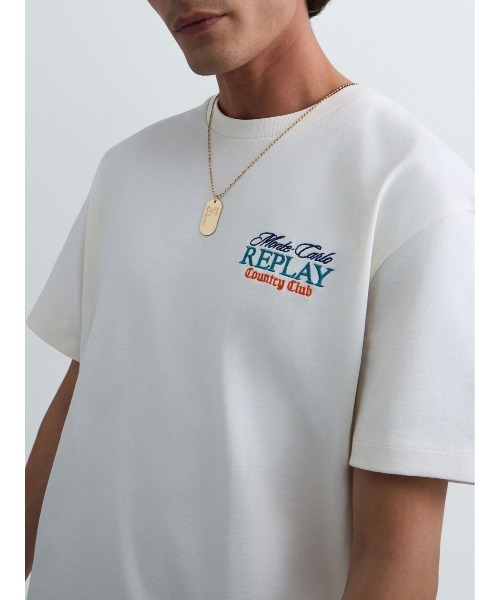 REPLAY(リプレイ)の「REPLAY × Monte Carlo Country Club オーバーサイズ Tシャツ(Tシャツ/カットソー・メンズ・ベージュ/ホワイト・LARGE/MEDIUM/SMALL/X-LARGE)」の5枚目の写真