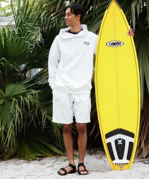 Kahiko(カヒコ)の「【Kahiko】SURF&Palms ジェイMEN'Sフーディー(パーカー・メンズ・ホワイト/ベージュ/ネイビー/グレー/グリーン・FREE)」の7枚目の写真
