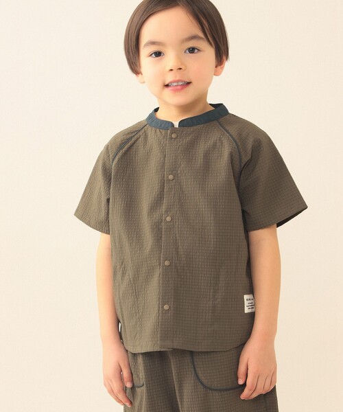 BEAMS mini（ビームスミニ）の「水陸両用 シャツ 2026SS（90～140cm） 機能性 男子 夏 汗 速乾（シャツ/ブラウス・キッズ・オリーブ/サックスブルー・90/130/140/120/110/100）」の14枚目の写真