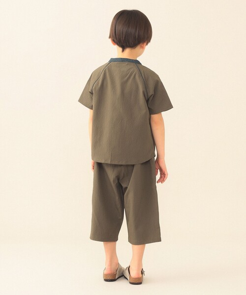 BEAMS mini（ビームスミニ）の「水陸両用 シャツ 2026SS（90～140cm） 機能性 男子 夏 汗 速乾（シャツ/ブラウス・キッズ・オリーブ/サックスブルー・90/130/140/120/110/100）」の12枚目の写真