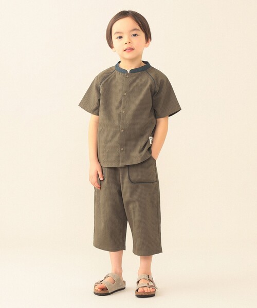 BEAMS mini（ビームスミニ）の「水陸両用 シャツ 2026SS（90～140cm） 機能性 男子 夏 汗 速乾（シャツ/ブラウス・キッズ・オリーブ/サックスブルー・90/130/140/120/110/100）」の11枚目の写真