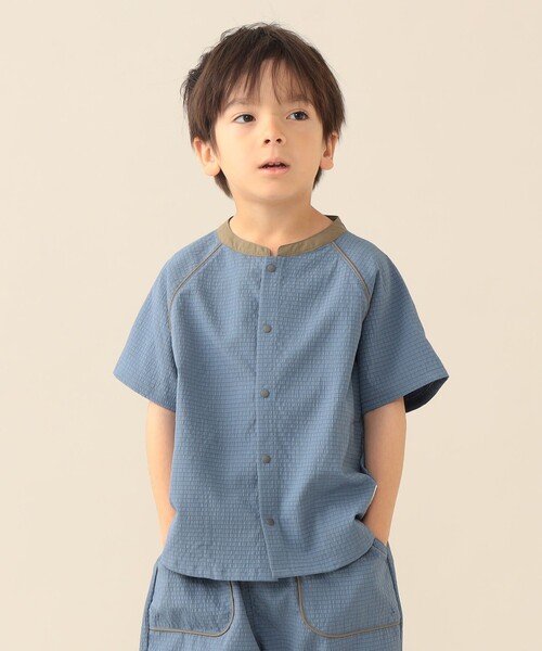 BEAMS mini（ビームスミニ）の「水陸両用 シャツ 2026SS（90～140cm） 機能性 男子 夏 汗 速乾（シャツ/ブラウス・キッズ・オリーブ/サックスブルー・90/130/140/120/110/100）」の10枚目の写真