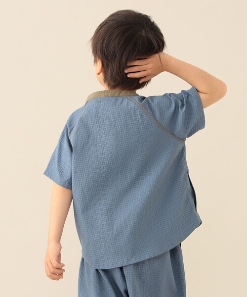 BEAMS mini（ビームスミニ）の「水陸両用 シャツ 2026SS（90～140cm） 機能性 男子 夏 汗 速乾（シャツ/ブラウス・キッズ・オリーブ/サックスブルー・90/130/140/120/110/100）」の8枚目の写真
