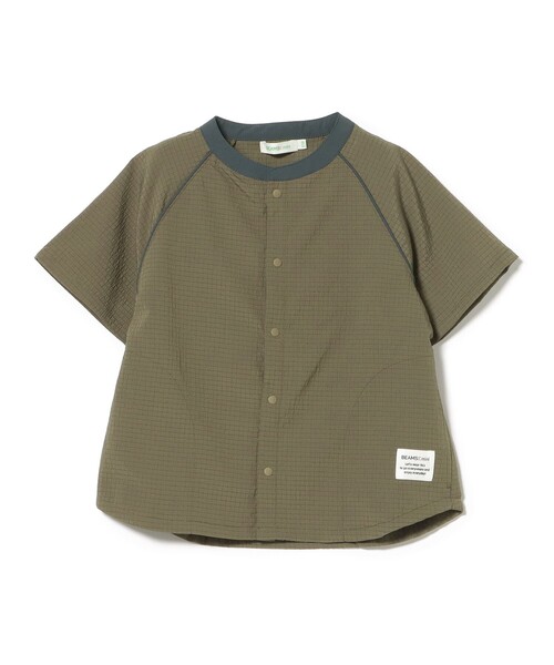 BEAMS mini（ビームスミニ）の「水陸両用 シャツ 2026SS（90～140cm） 機能性 男子 夏 汗 速乾（シャツ/ブラウス・キッズ・オリーブ/サックスブルー・90/130/140/120/110/100）」の5枚目の写真