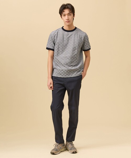 J.PRESS(ジェイプレス)の「クールビズ対応【接触冷感 / 吸水速乾】【J.PRESS PREMIUM JERSEY】アーガイルリンクス Tシャツ(Tシャツ/カットソー・メンズ・ネイビー系/ホワイト系/グレー系/ブラック系・X-LARGE/LARGE/MEDIUM/SMALL)」の11枚目の写真