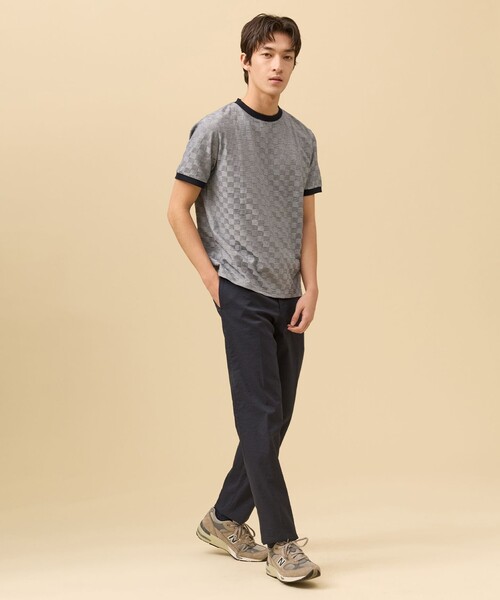 J.PRESS(ジェイプレス)の「クールビズ対応【接触冷感 / 吸水速乾】【J.PRESS PREMIUM JERSEY】アーガイルリンクス Tシャツ(Tシャツ/カットソー・メンズ・ネイビー系/ホワイト系/グレー系/ブラック系・X-LARGE/LARGE/MEDIUM/SMALL)」の13枚目の写真