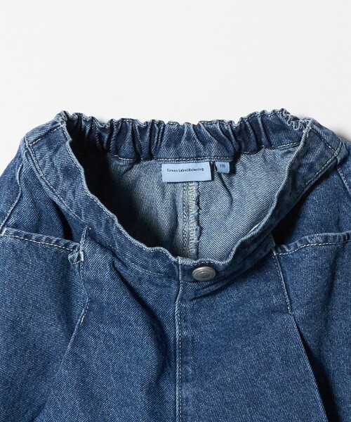 green label relaxing（グリーンレーベルリラクシング）の「デニム タックキュロット パンツ / キッズ  100cm-160cm（デニムパンツ・キッズ・コバルトブルー・160cm/150cm/120cm/140cm/110cm/130cm/100cm）」の8枚目の写真