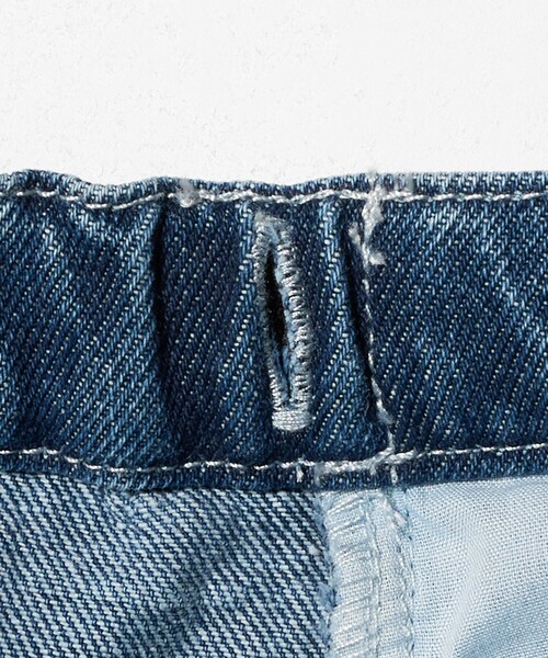 green label relaxing（グリーンレーベルリラクシング）の「デニム タックキュロット パンツ / キッズ  100cm-160cm（デニムパンツ・キッズ・コバルトブルー・160cm/150cm/120cm/140cm/110cm/130cm/100cm）」の16枚目の写真