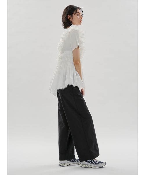 emmi(エミ)の「フリルアシンメトリーカットソー(Tシャツ/カットソー・レディース・シルバー/オフホワイト/ブラック・F)」の15枚目の写真