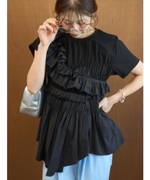 emmi | フリルアシンメトリーカットソー(Tシャツ/カットソー)