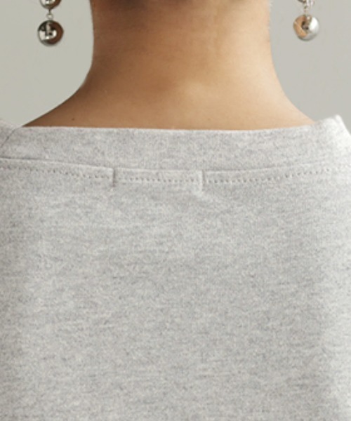 HUG.U(ハグユー)の「ポケット付き 綿100% モックネック ロンT(Tシャツ/カットソー・レディース・カーキ/ライトブルー/ブラック/ホワイト/テラコッタ/ダークグレー・FREE)」の11枚目の写真