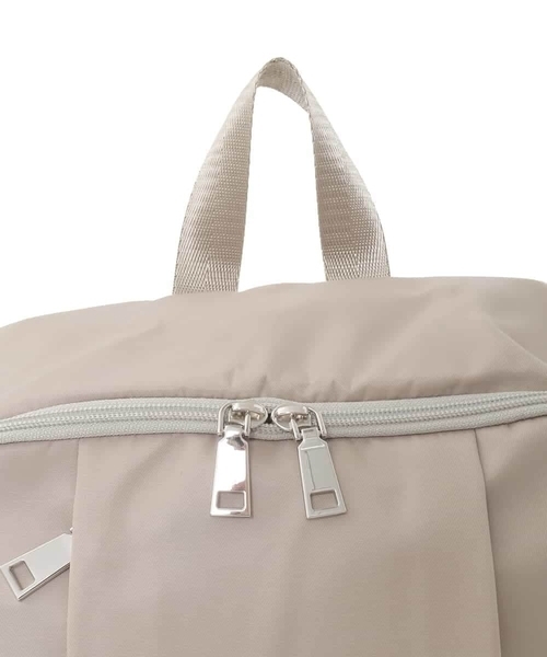 MK MICHEL KLEIN（エムケーミッシェルクラン）の「[撥水]フロントタックコンパクトリュック（バックパック/リュック・レディース・ライトベージュ/グレー/ブラック・00）」の18枚目の写真