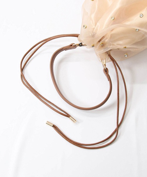 Gready Brilliant（グレディブリリアン）の「ビジューチュールＢＡＧ（ショルダーバッグ・レディース・ブラウン/ブラック・FREE）」の7枚目の写真