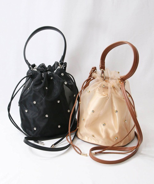 Gready Brilliant（グレディブリリアン）の「ビジューチュールＢＡＧ（ショルダーバッグ・レディース・ブラウン/ブラック・FREE）」の15枚目の写真