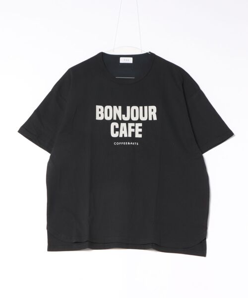 FOV（フォブ）の「FOV/フォブ BONJOUR Tシャツ（Tシャツ/カットソー・レディース・ホワイト/ピンク/ブラック・F）」の2枚目の写真