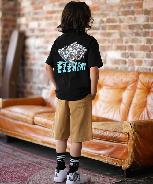 ELEMENT（エレメント）の「ELEMENT/エレメント キッズ 半袖 Tシャツ ロゴ バックプリント BG025255（Tシャツ/カットソー・キッズ・ブラック/ホワイト/チャコールグレー・140cm/130cm/160cm/150cm）」の20枚目の写真