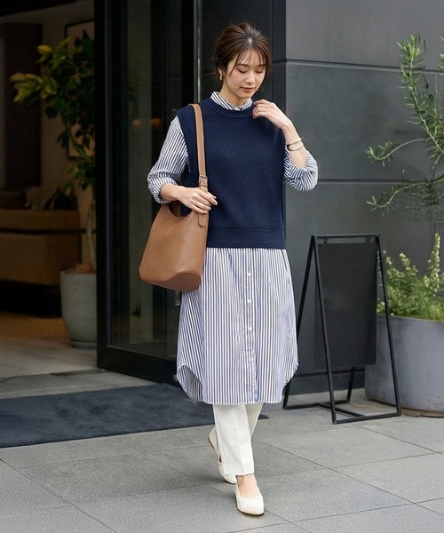 STYLE DELI（スタイルデリ）の「【DELI by】アーキテクトフォルムリアルレザーバケットバッグ（ショルダーバッグ・レディース・ブラウン/ブラック/ライトブラウン・FREE）」の5枚目の写真